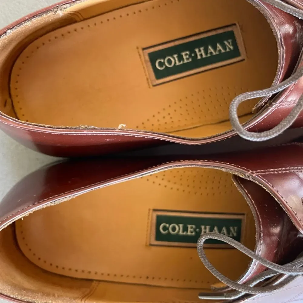 Cole Haan Brown Leather Cap Toe Dress Shoes Size 12D